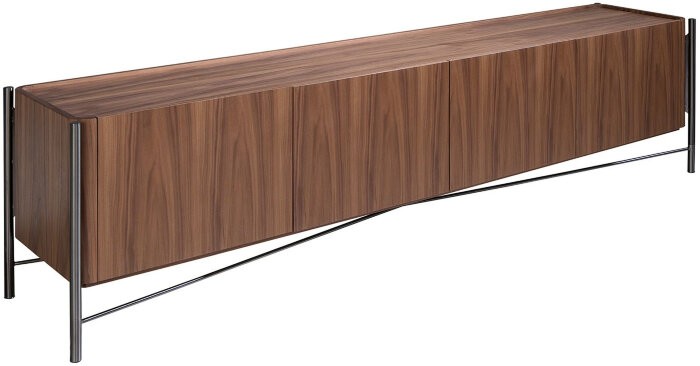 Тумба для TV 3240/MF2201A из орехового дерева и черной стали