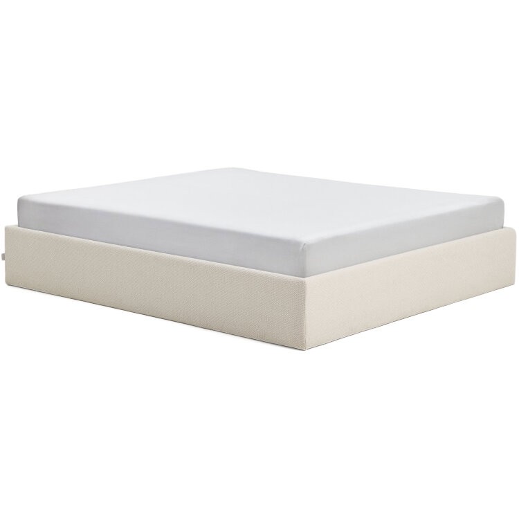 Основание кровати Nelzi из шенилла цвета экрю для матраса 180 x 200 см