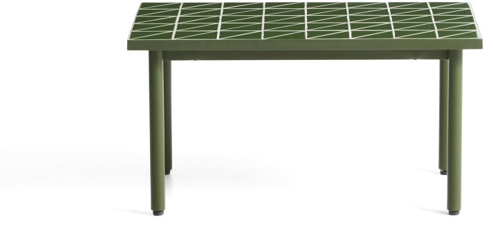 Уличный столик Maurina из зеленой стали с плиткой зеленого цвета 81 x 51 см