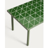 Уличный столик Maurina из зеленой стали с плиткой зеленого цвета 81 x 51 см