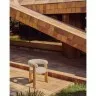 Уличный стул Granite бежевый с ножками из тикового дерева