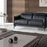 Диван 2-х местный 6058/5359-2P черный кожаный