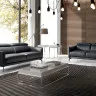 Диван 2-х местный 6058/5359-2P черный кожаный