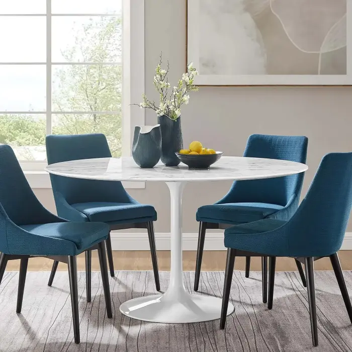 Стол обеденный белый Tulip Marble