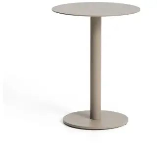 Уличный столик Asinara из бежевого алюминия, диаметр 40 см