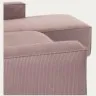 Диван 2х местный Blok правый шезлонг розовый вельвет