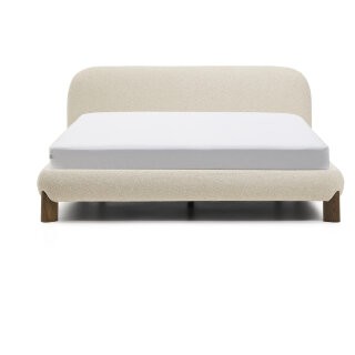 Кровать Odina из букле цвета экрю со съемным чехлом 160 x 200 см