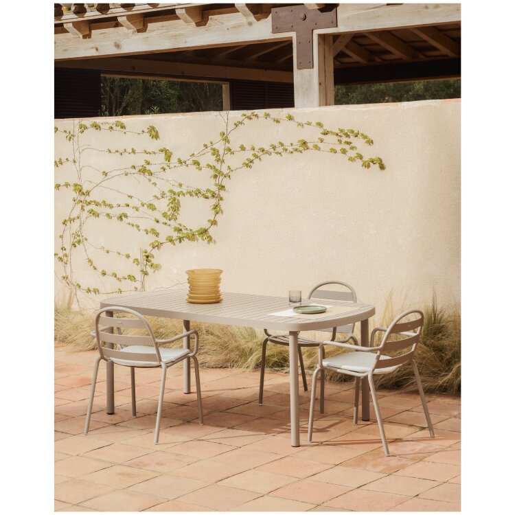 Уличный стол Joncols из алюминия с бежевой отделкой 180 x 90 см