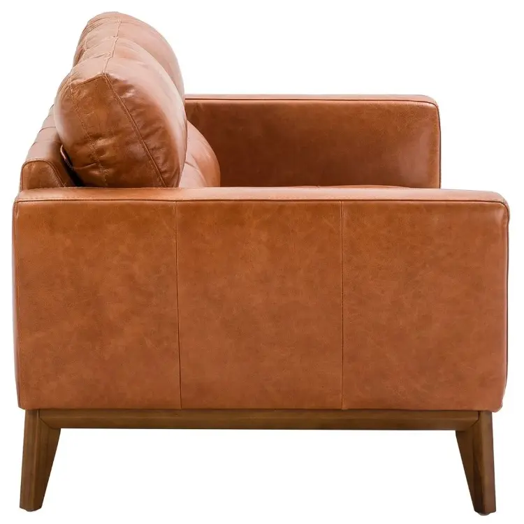 Диван из кожи KF1016-2P /6046 светло-коричневый