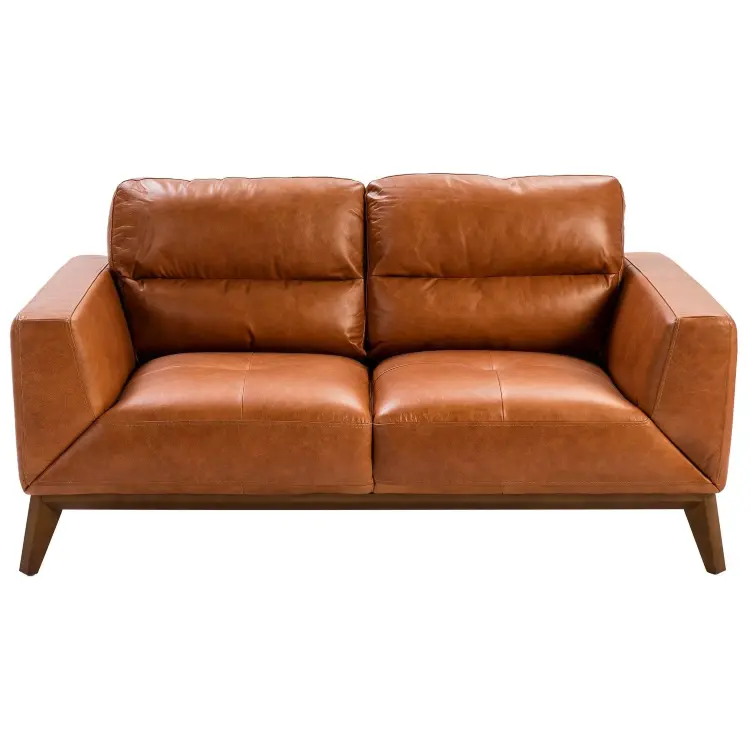 Диван из кожи KF1016-2P /6046 светло-коричневый