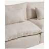 Модульный пятиместный диван Anarela из бежевого льна и вискозы со съемным чехлом, 370 см