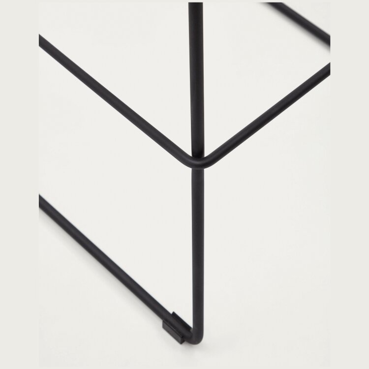 Zahara Барный стул бежевый с черными стальными ножками 76 см