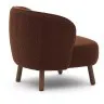 Кресло Ulit из терракотовой ткани букле с ножками из ясеня с отделкой под орех