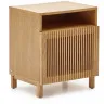 Beyla Прикроватная тумбочка из массива ясеня с дубовым шпоном, 53 x 62 см