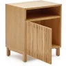 Beyla Прикроватная тумбочка из массива ясеня с дубовым шпоном, 53 x 62 см