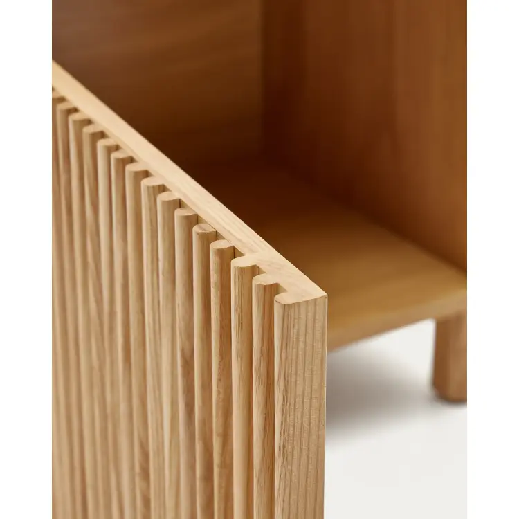 Beyla Прикроватная тумбочка из массива ясеня с дубовым шпоном, 53 x 62 см