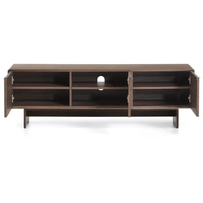 Тумба под телевизор Norlen с 3 дверцами из орехового шпона 150 x 40 см