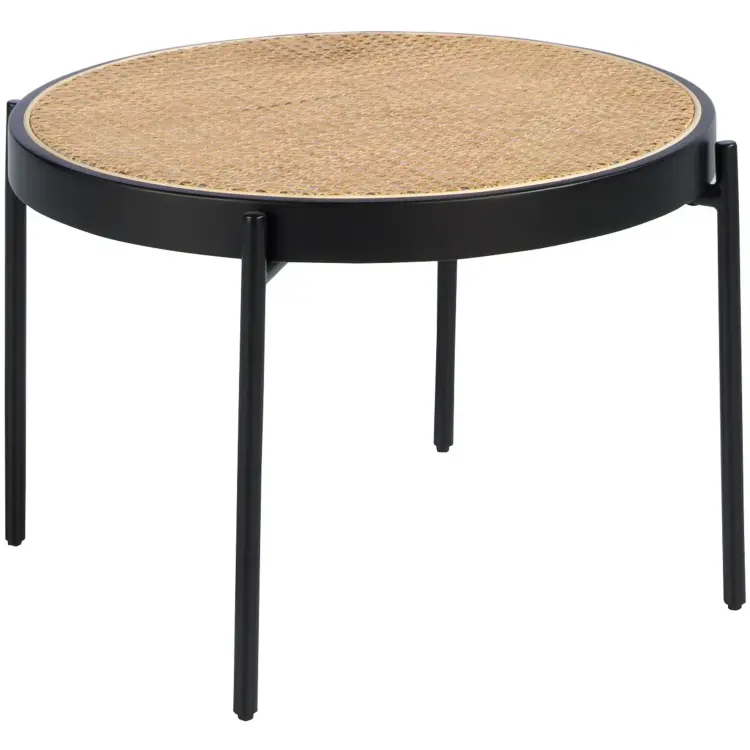 Круглый журнальный столик 2111/TT-S186A из ротанга и стали