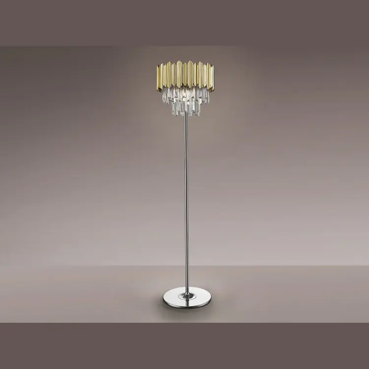 Торшер Tiara 3L хром-золотой