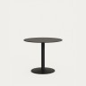 Esilda Садовый круглый стол черного цвета с черной металлической ножкой
