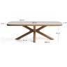 Уличный стол Mirtia из алюминия с отделкой под дерево и кремового спеченного камня, 240 x 110 см