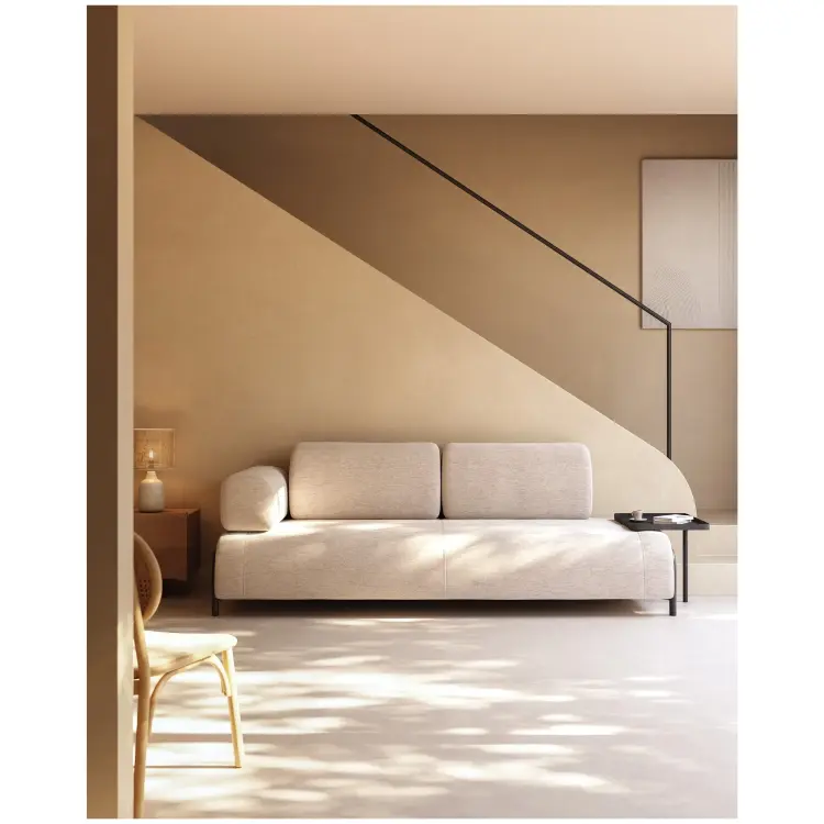 Диван 3 местный Compo с подносом бежевый