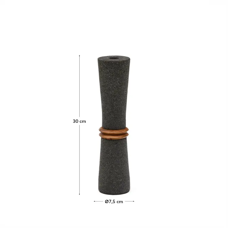 Naro Ваза из камня с 2 кольцами 30 см