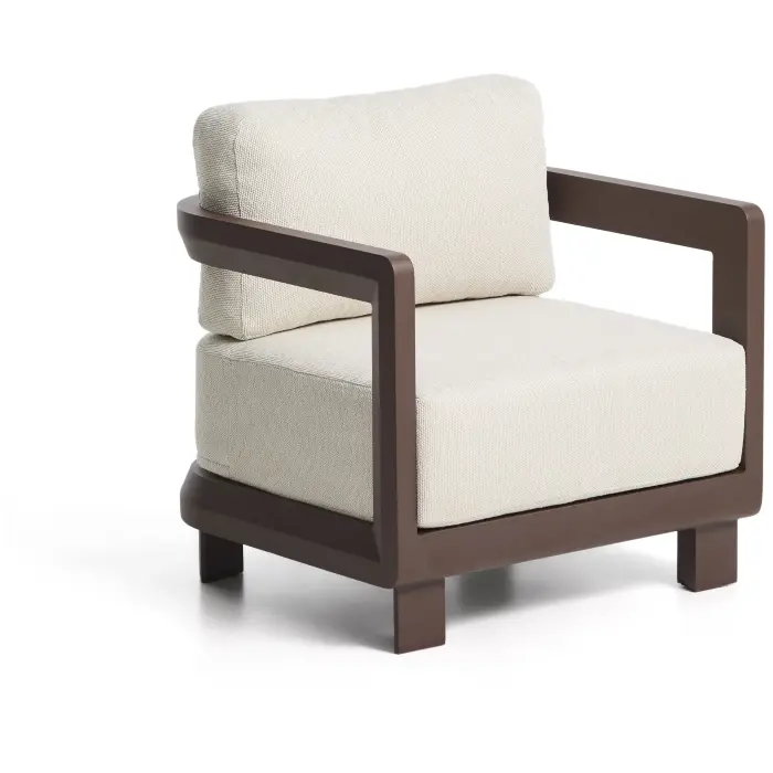 Уличное кресло Nerano из коричневого алюминия