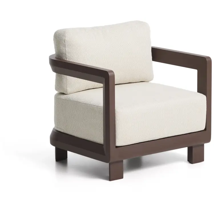 Уличное кресло Nerano из коричневого алюминия