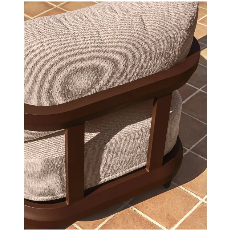 Уличное кресло Nerano из коричневого алюминия