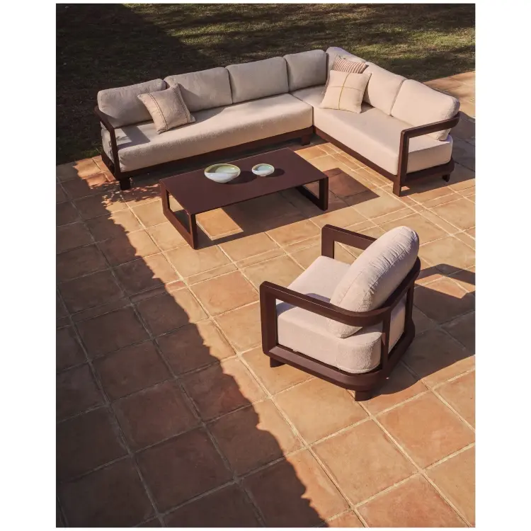 Уличное кресло Nerano из коричневого алюминия