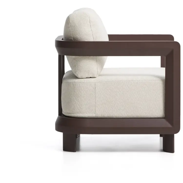 Уличное кресло Nerano из коричневого алюминия