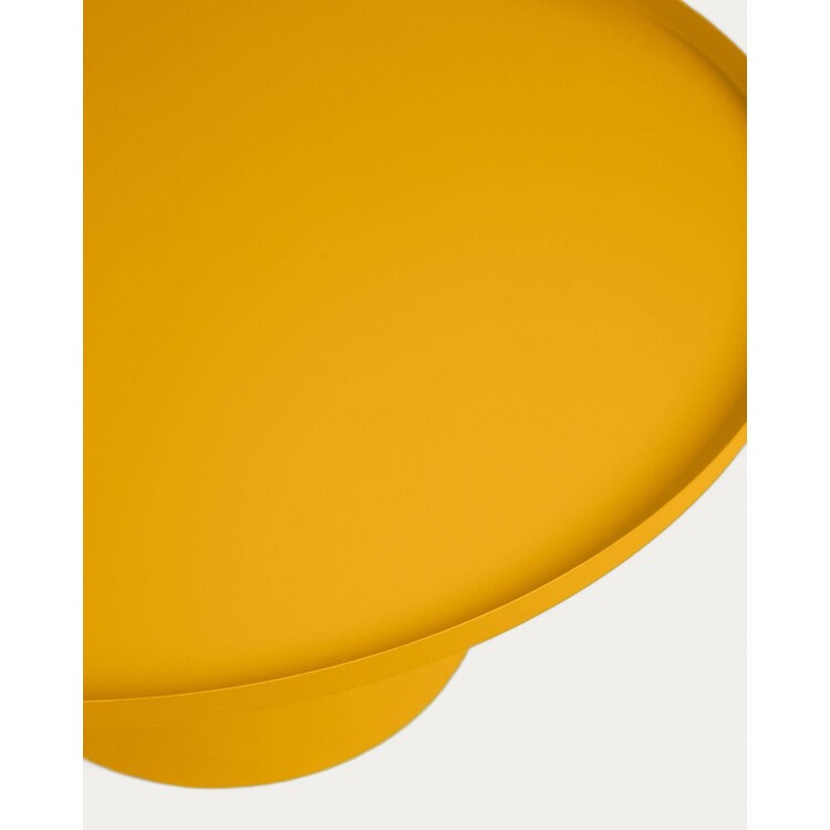 Fleksa Круглый журнальный столик из горчичного металла Ø 72 см