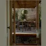 Уличный стол Erice из алюминия и закаленного стекла коричневого цвета, 120 см