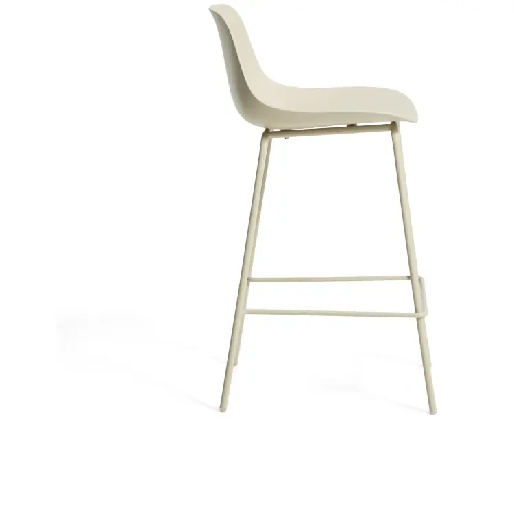 Полубарный стул Altea из пластика и стали бежевого цвета, 65 см