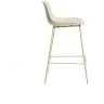 Полубарный стул Altea из пластика и стали бежевого цвета, 65 см