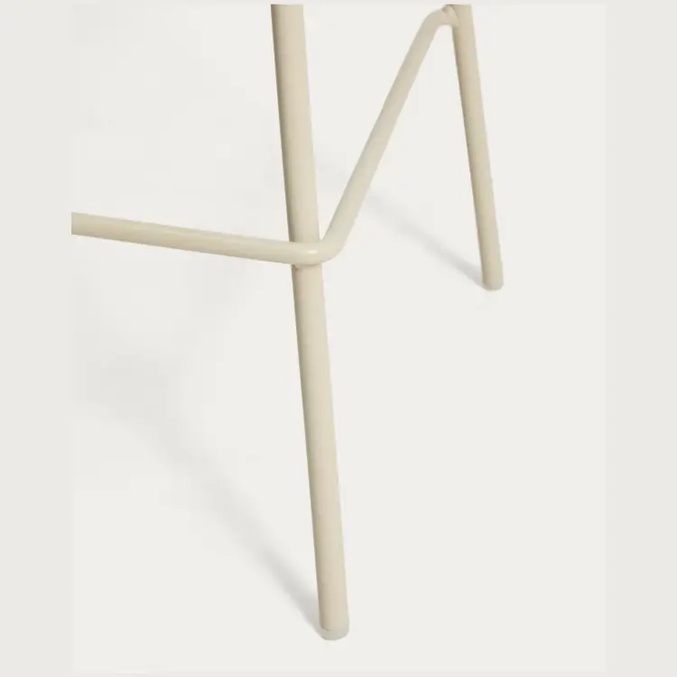 Полубарный стул Altea из пластика и стали бежевого цвета, 65 см