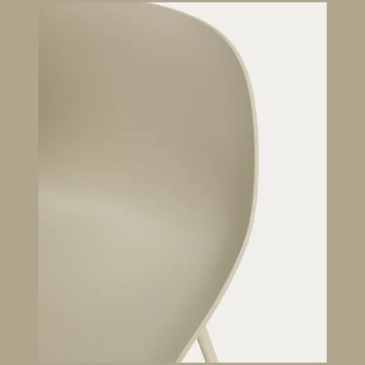 Полубарный стул Altea из пластика и стали бежевого цвета, 65 см