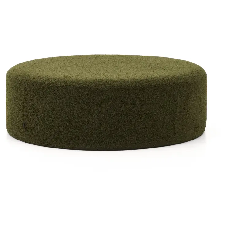 Пуф Kaeli со съемным чехлом из зеленого букле Ø 120 см