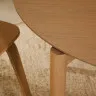 Круглый стол Indara из шпона и каучукового дерева с натуральной отделкой Ø110