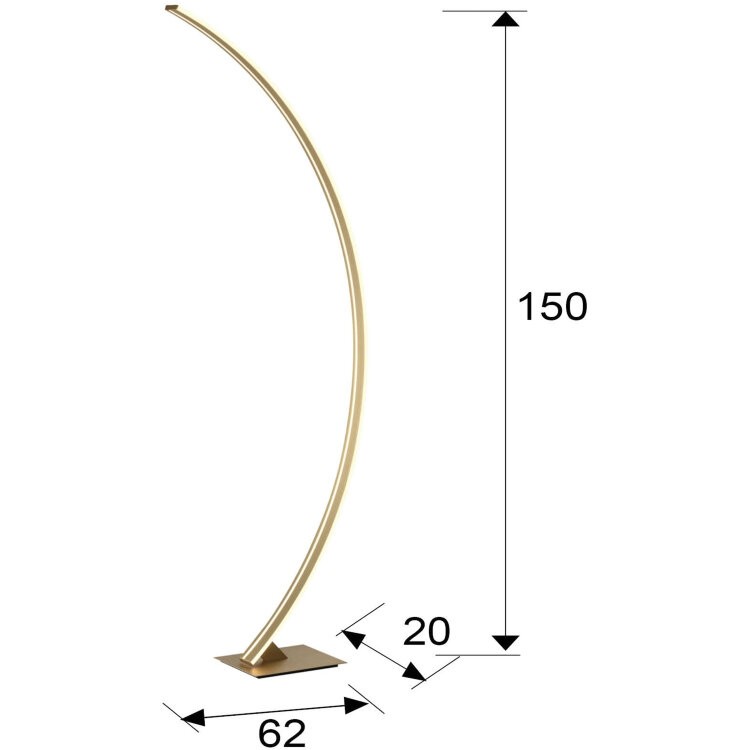 Торшер Arcus золото