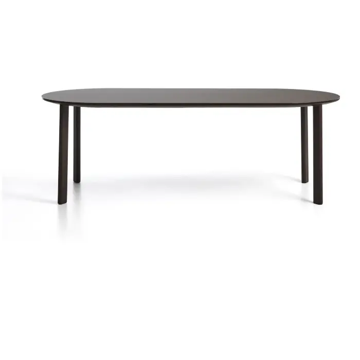 Уличный стол Erice из алюминия и закаленного стекла коричневого цвета, 230 x 100 см