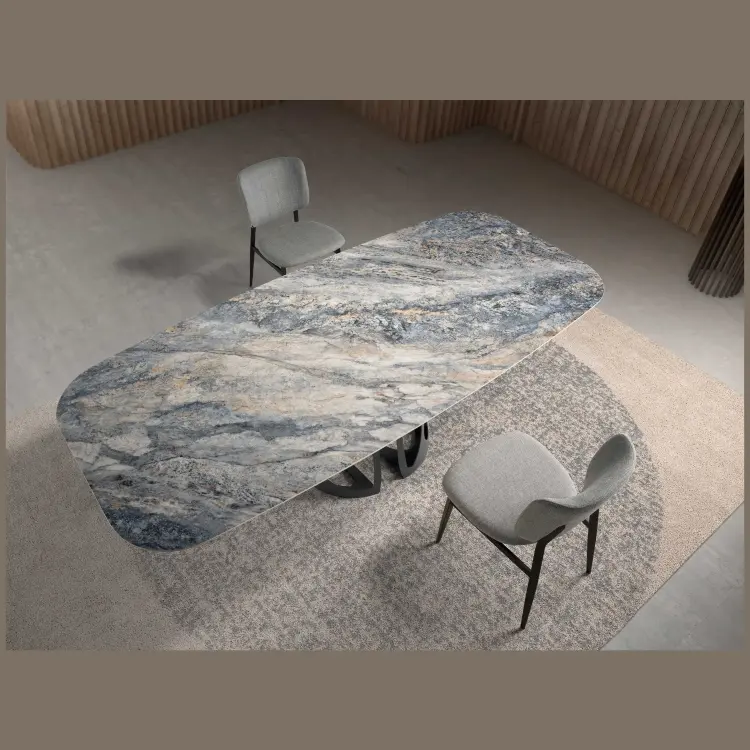 Овальный обеденный стол 1136/DT959 из мраморной керамики