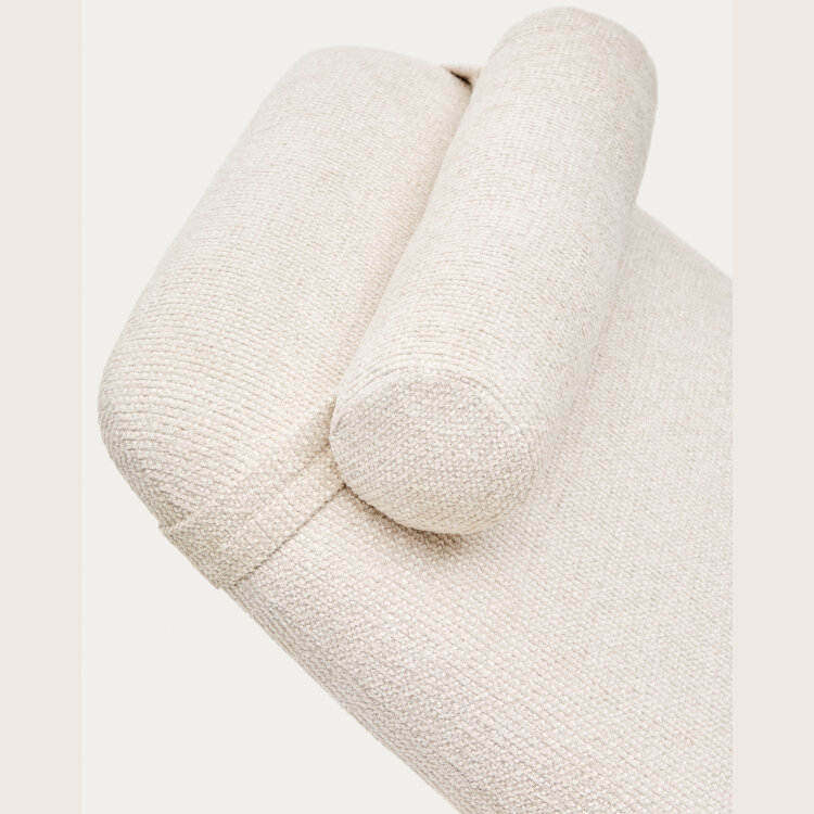 Кушетка Osla из бежевого шенилла с ножками из стали