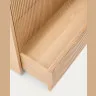 Комод Helvine с 3 ящиками из дубового шпона и закаленного стекла, 86 x 79