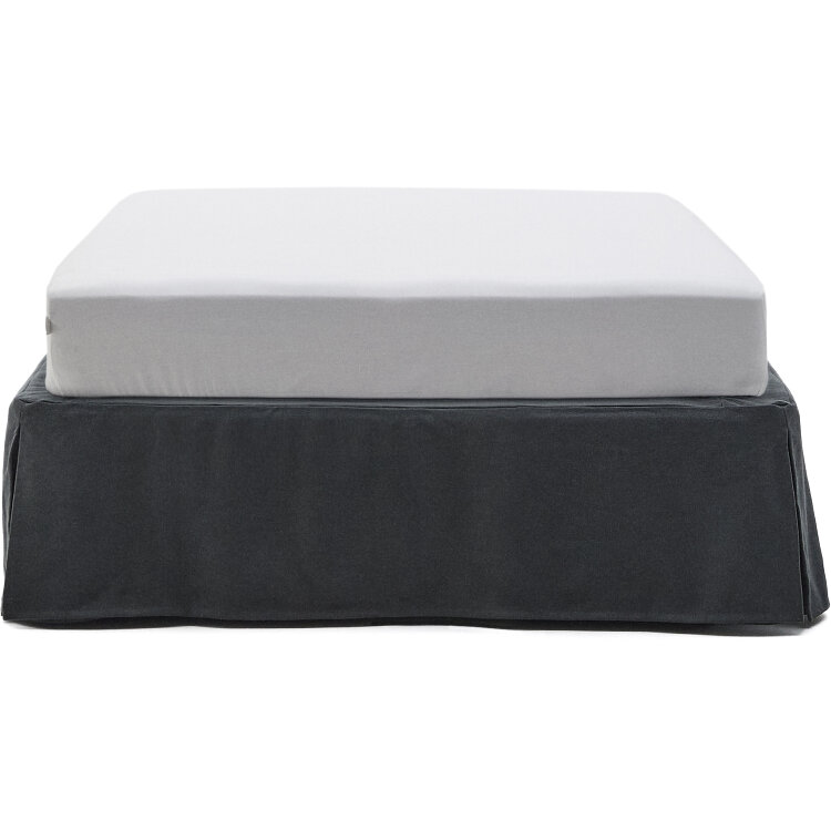 Jaira Основание кровати антрацитового цвета со съемным чехлом для матраса 90 х 200 см