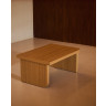 Oaq Журнальный столик из дубового шпона с натуральной отделкой 82 x 60 см