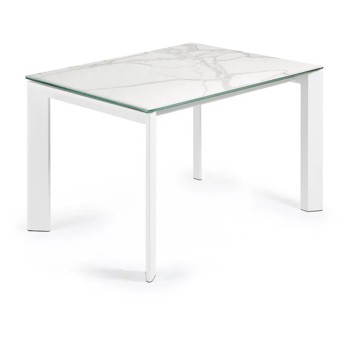 Стол Atta с белыми ножками 120(180)x80 см