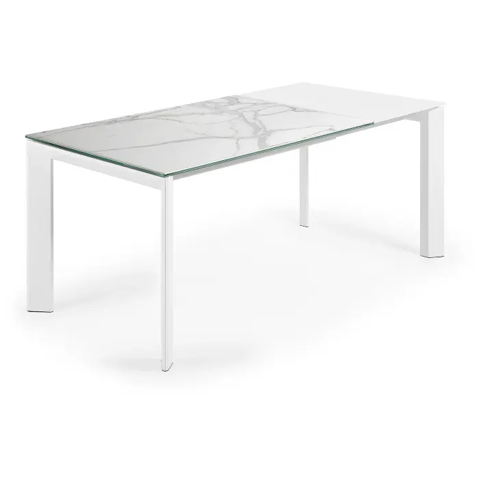 Стол Atta с белыми ножками 120(180)x80 см