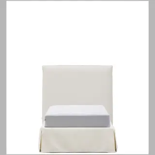 Кровать Jaira из белого шенилла со съемным чехлом для матраса 90x200